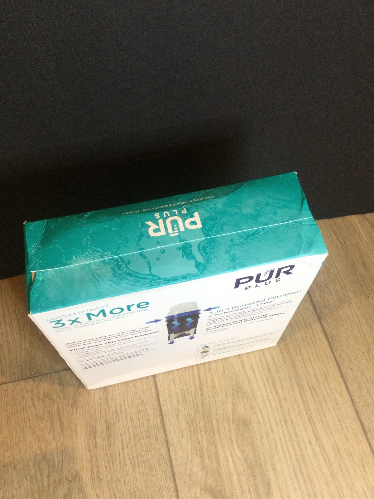 PUR PLUS 3 Count Water Filter Pitcher Replacement NSF Certified Lead Reduction