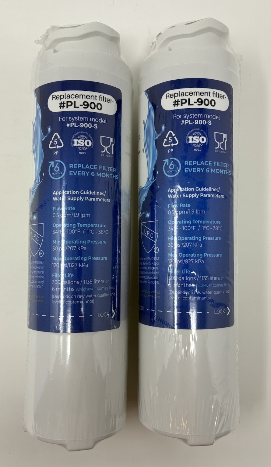 2 PureLine Refrigerator Water Filter PL-900 for System PL-900-S Replaces GE MSWF