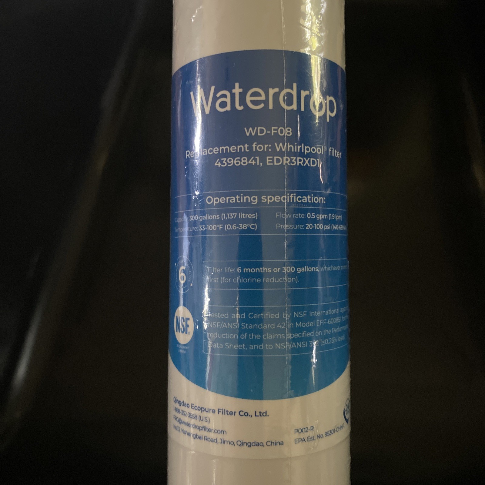 Waterdrop WD-F08 Water Filter Fits Kenmore 46-9083, 46-90309