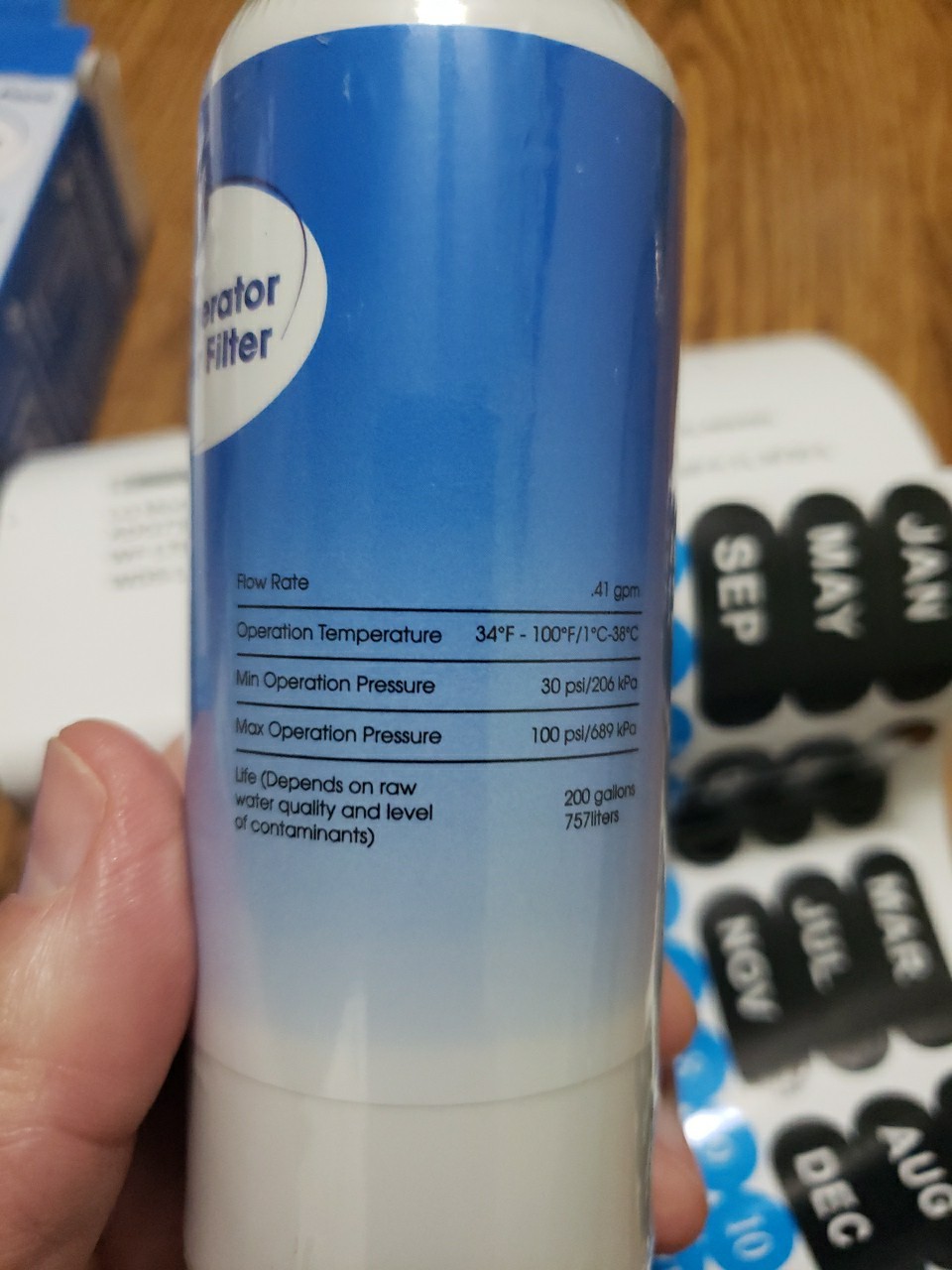 Great Value Refrigerator Filter Model No. GVF042 New In Box 6 months 200 Gallons