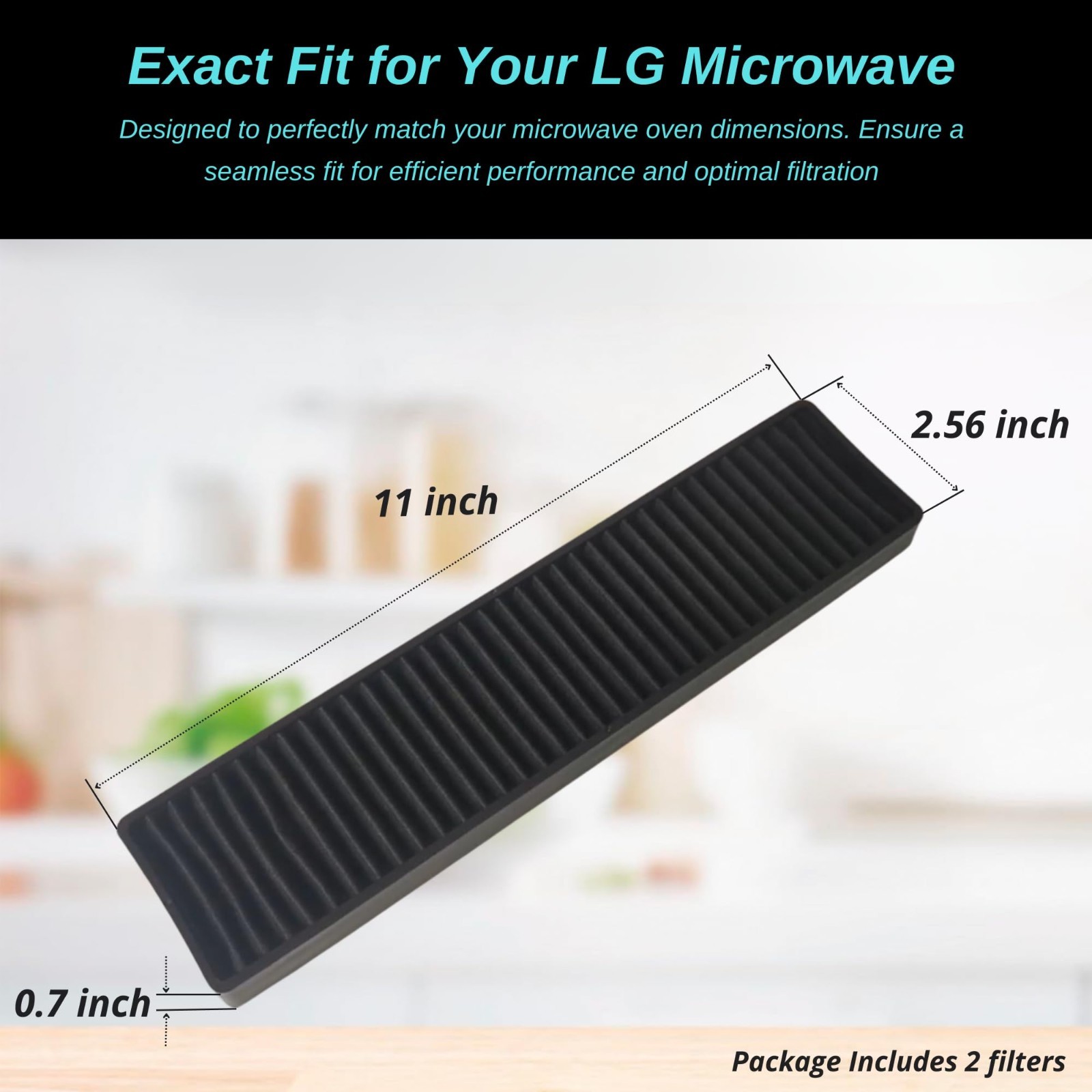 2 Pack Replacement Charcoal Filters for LG Microwaves – Compatible with Multiple