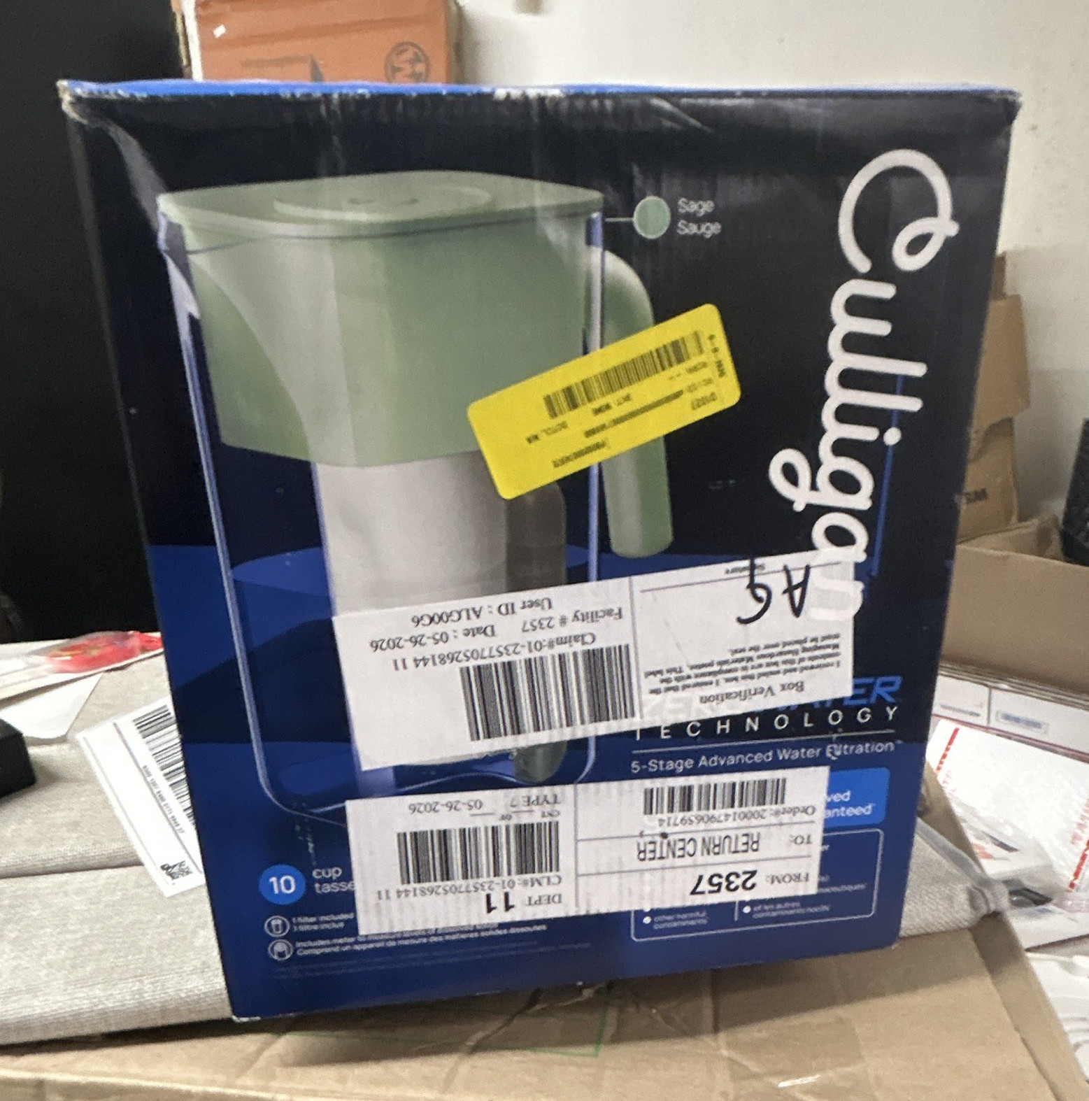 Culligan ZeroWater Technology 10-Cup 5-Stage Water Filter Pitcher TDS