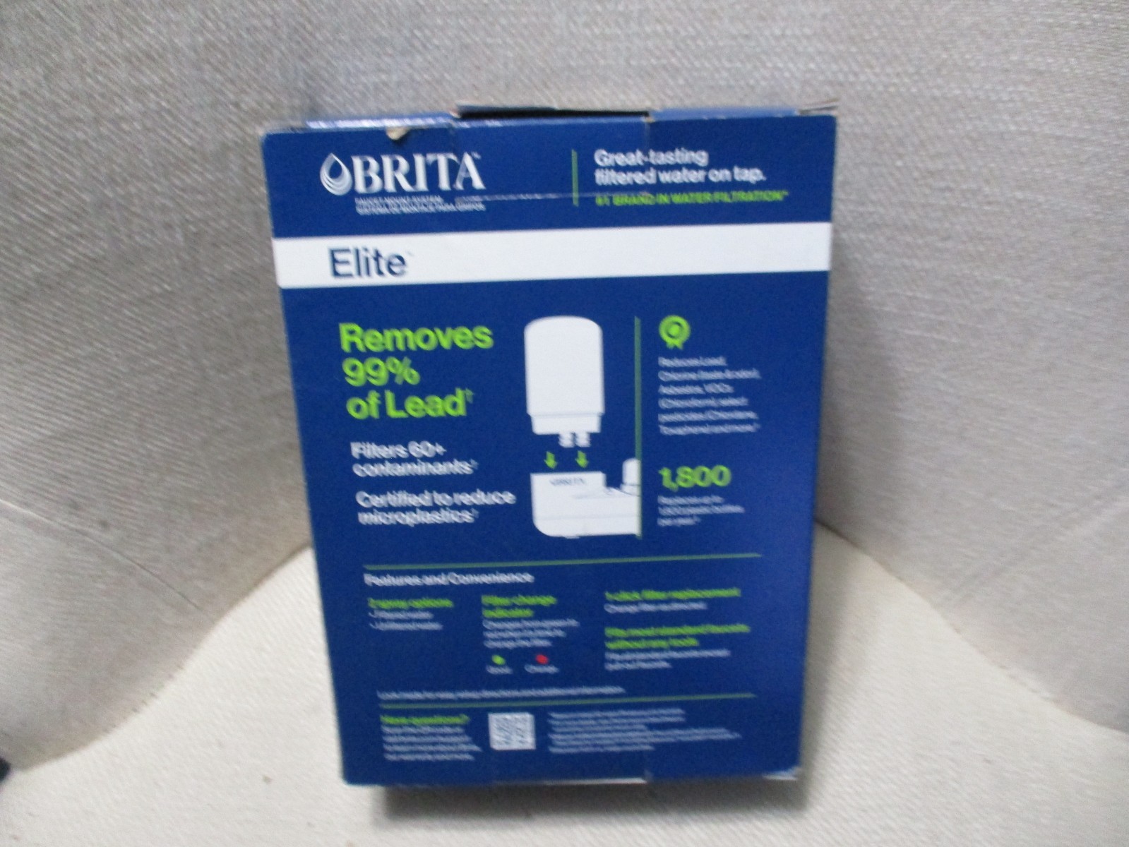 BRITA Elite Faucet Mount Filtration System Water Purification Chrome NEW