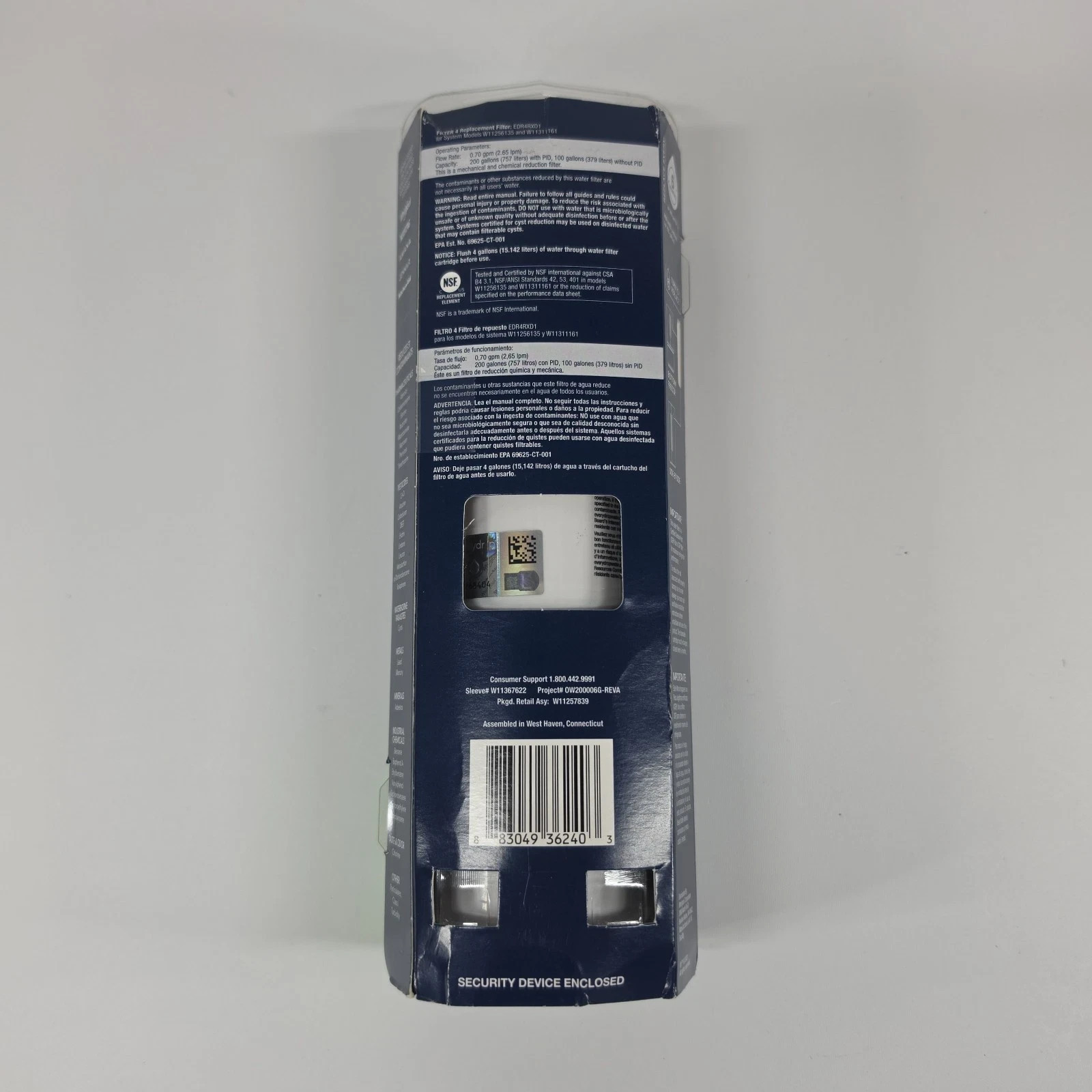 NEW- EveryDrop by Whirlpool Ice and Water Refrigerator Filter 4-EDR4RXD1