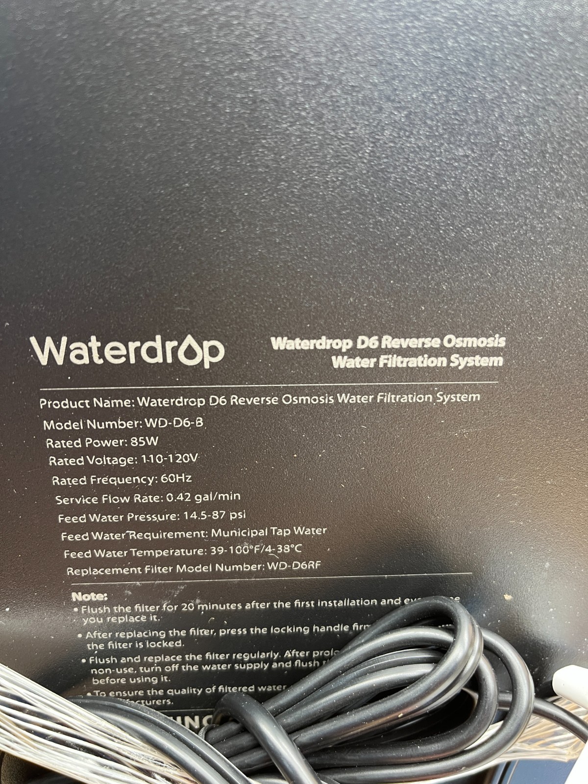 Waterdrop D6 Reverse Osmosis Water Filter, 600 GPD Under Sink Reverse Osmosis