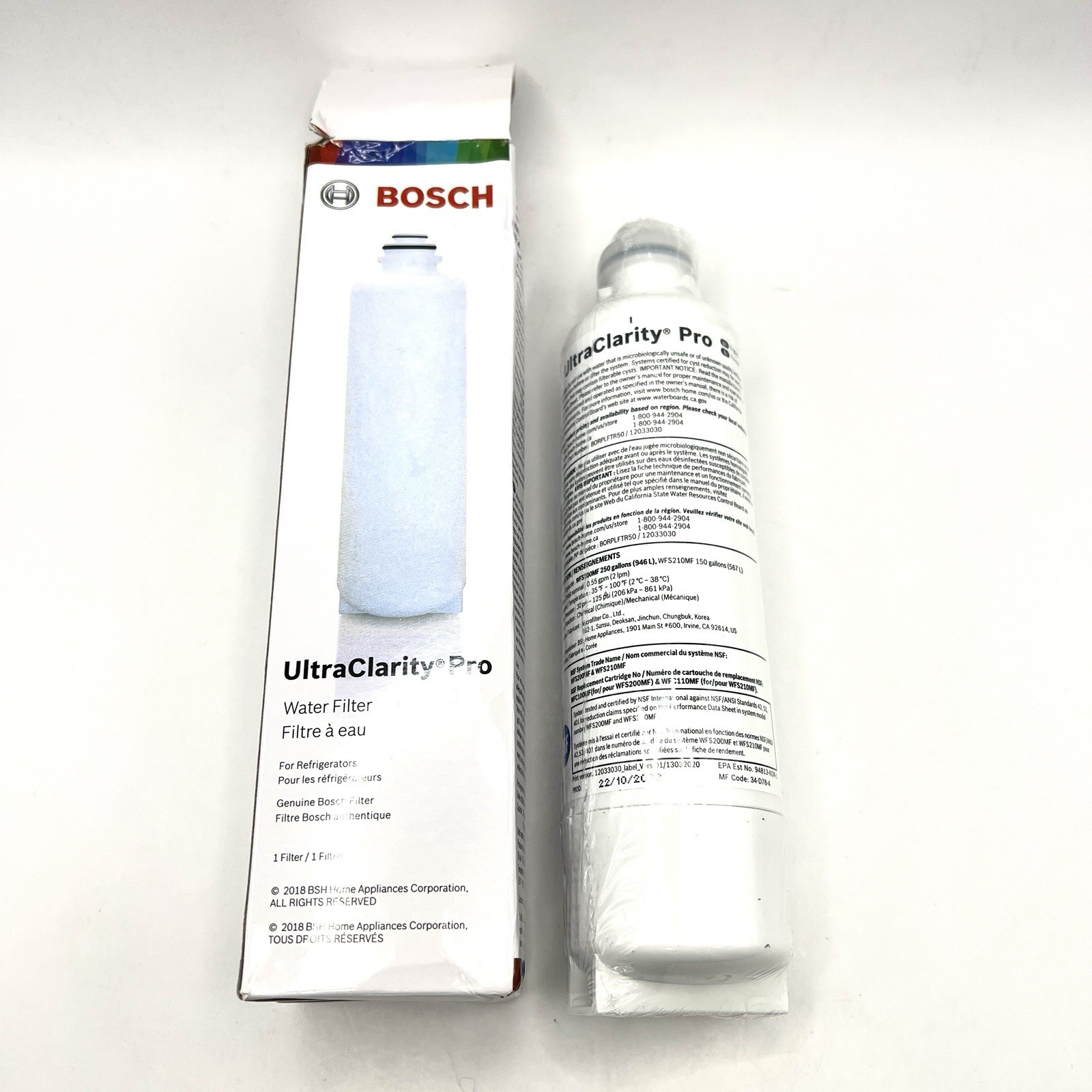 Bosch UltraClarity Pro BORPLFTR50 Water Filter White #WFS200MF/WFS210MF