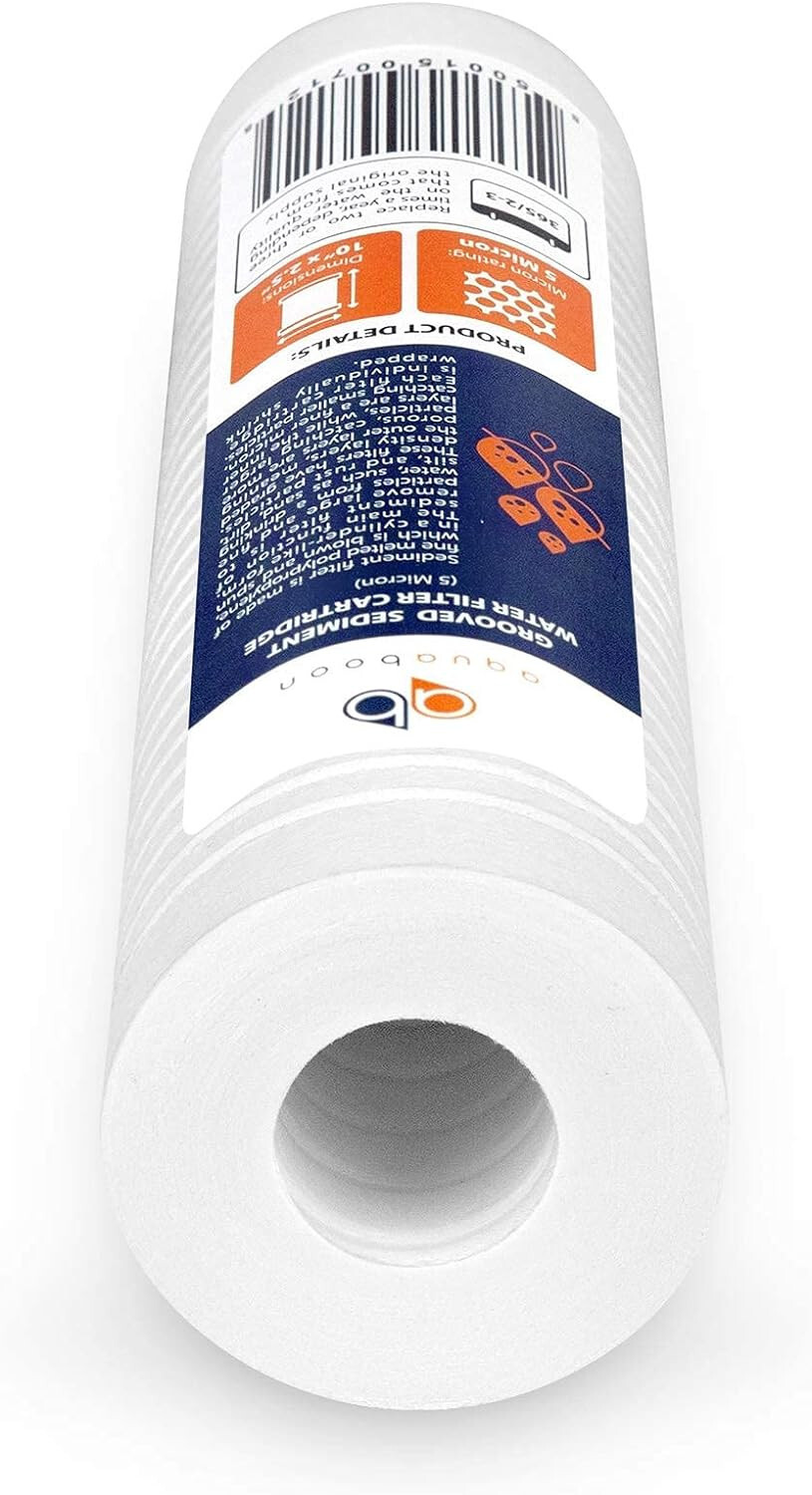 6 pcs Aquaboon Water Filter Compatible with Standard 5 Micron 10×2.5″ Sediment