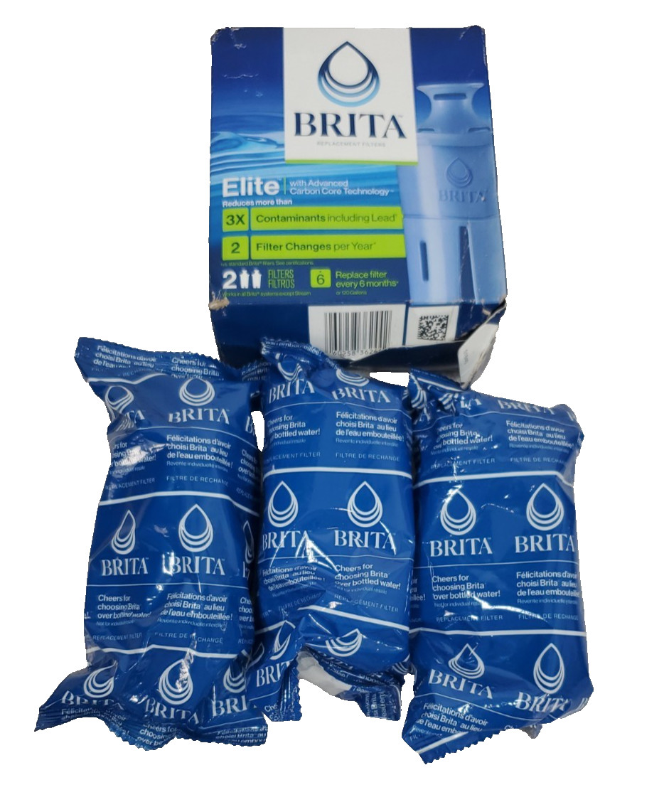 Brita Elite Replacement Water Filter (3) Pack w/Box SEALED
