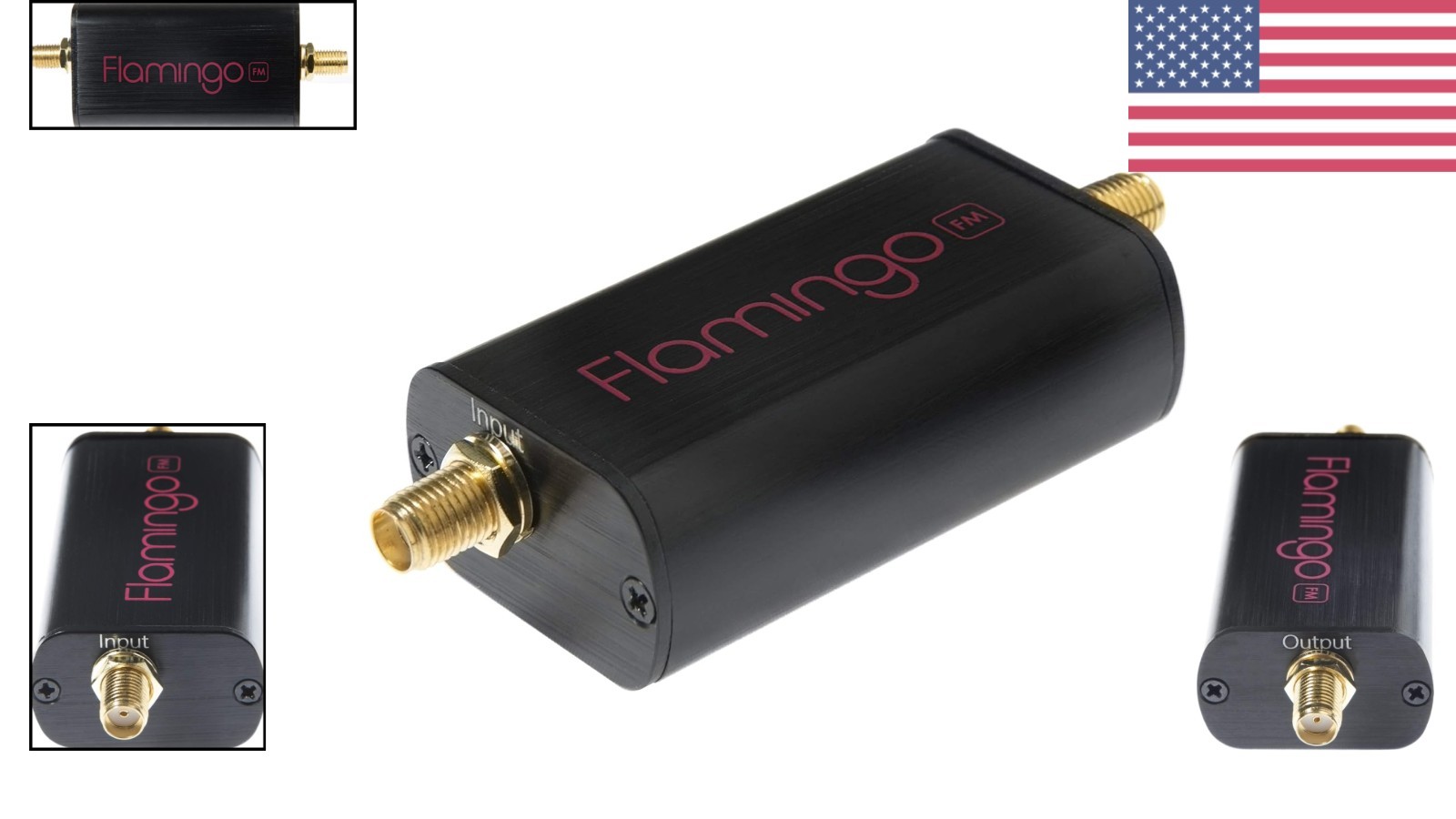 Flamingo+ FM High Attenuation Bandstop Filter for SMA SDR Receivers Black Gold