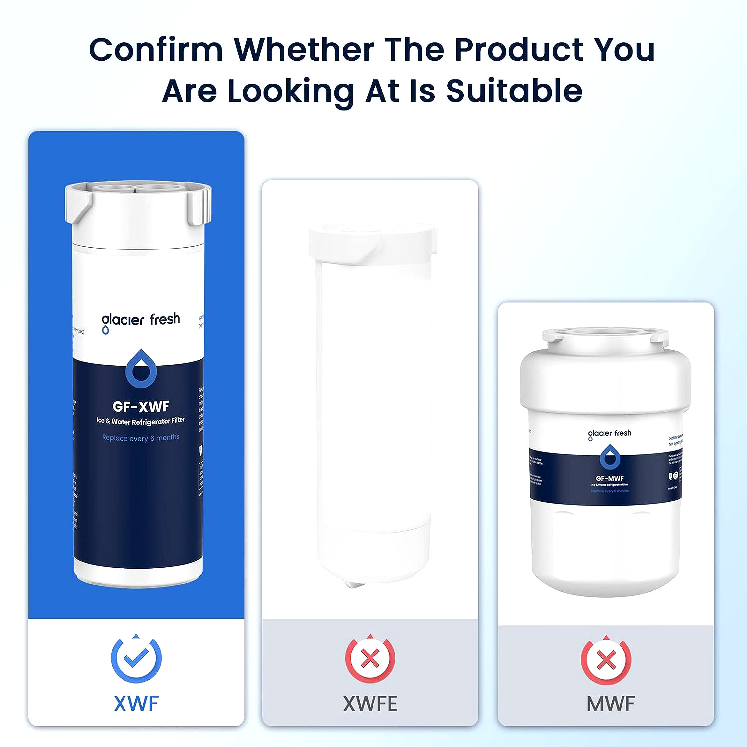 GLACIER FRESH XWF Replacement for GE XWF