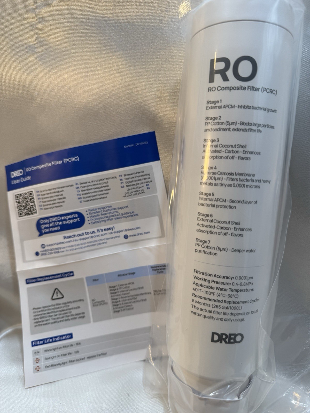 DREO 7-In-1 Reverse Osmosis Filter, Replacement for DREO RO Water Filter 112 & 1