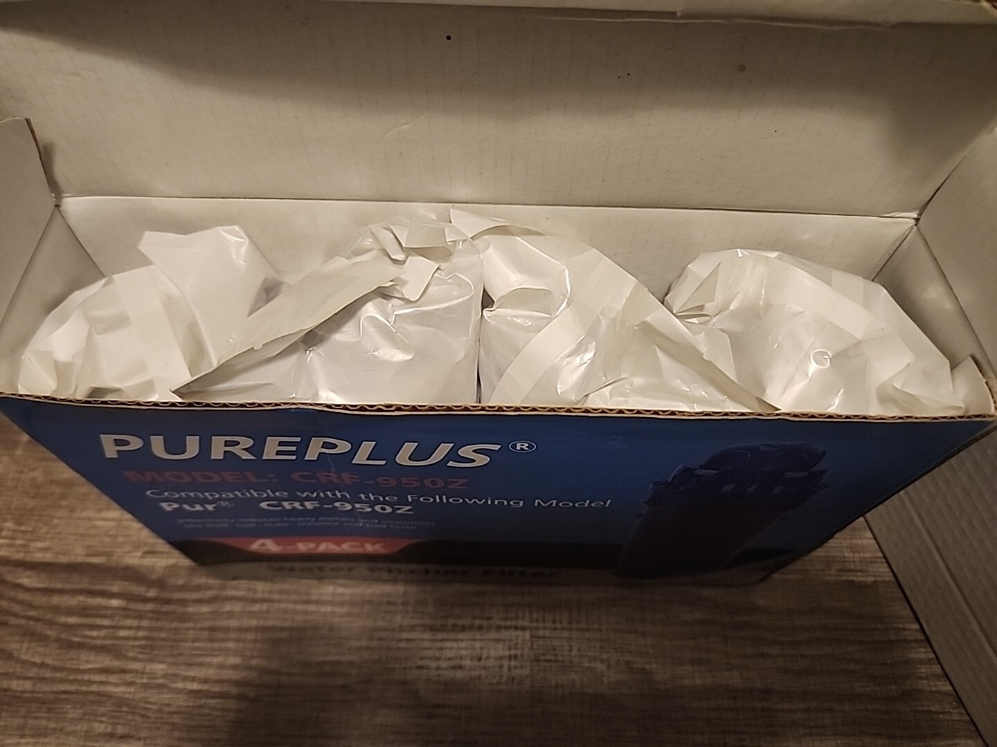 Pureplus CRF-950Z Water Pitcher Filters – 4 Packs – New, Open Box