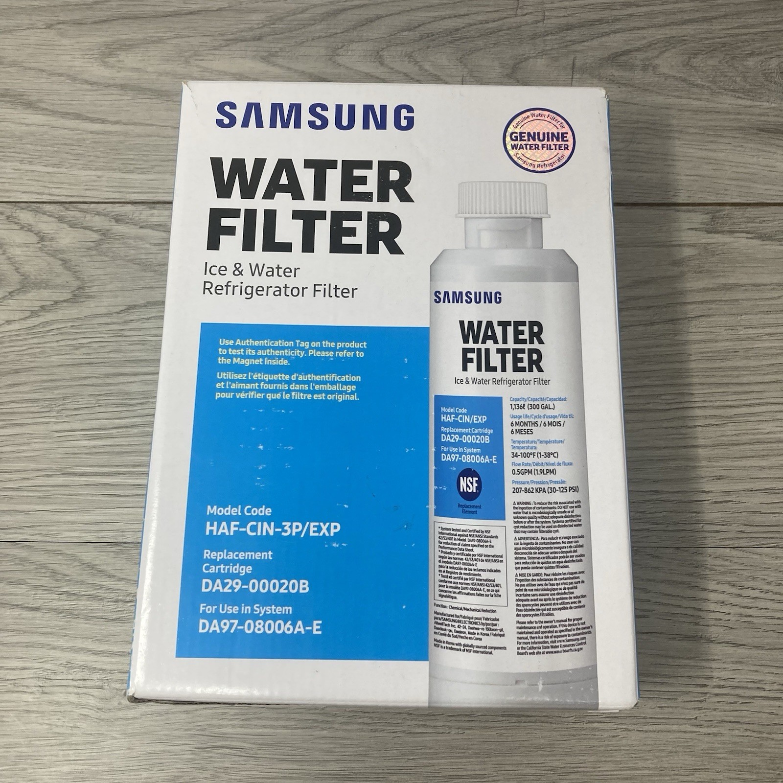 2 Pack Of Samsung HAF-CIN-3P/EXP Ice & Water Refrigerator Filters (Missing 1)