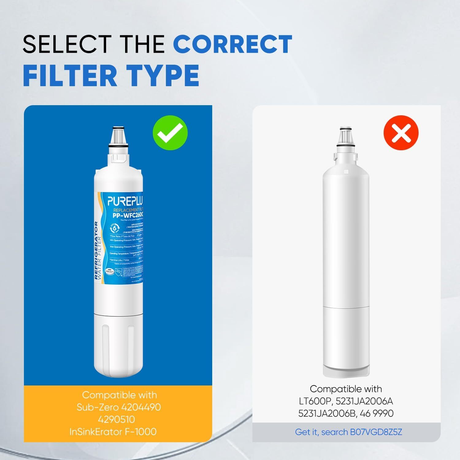 2 PACK Sub-Zero 4204490 Refrigerator Water Filter – White New USA