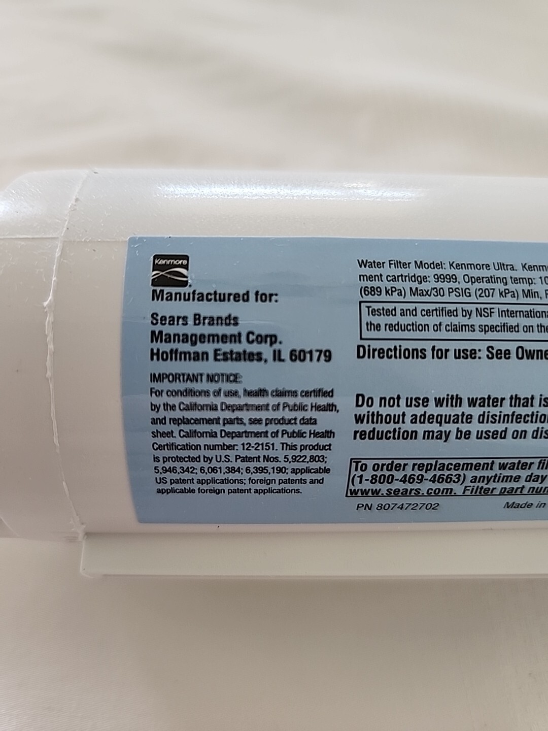 2 PACK Fit For Kenmore 46-9999 9999 Replacement Refrigerator Water Filter New