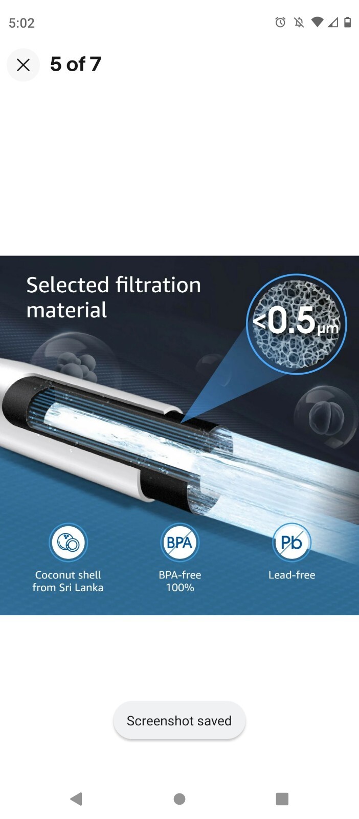 Waterdrop UKF8001 Refrigerator Water Filter Replacement Maytag 300 Gallons 6M m