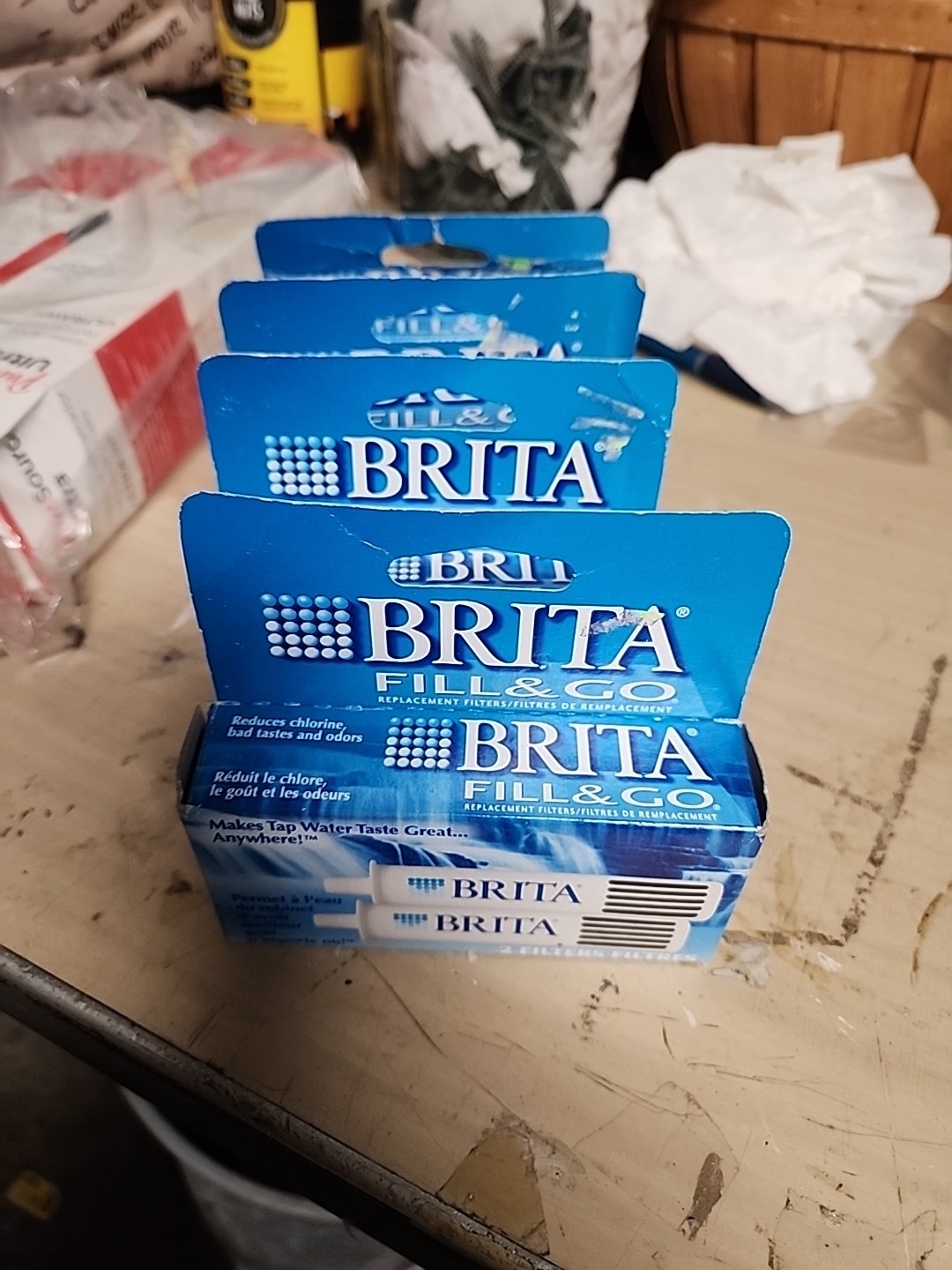 Brita Fill and Go Water Filter Filtration Replacement Filters 8 OB98 Vintag