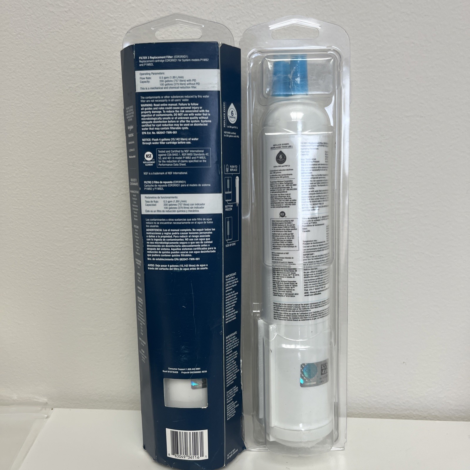 2x – SEALED Everydrop Ice & Water Refrigerator Filter 3 Filtration Genuine