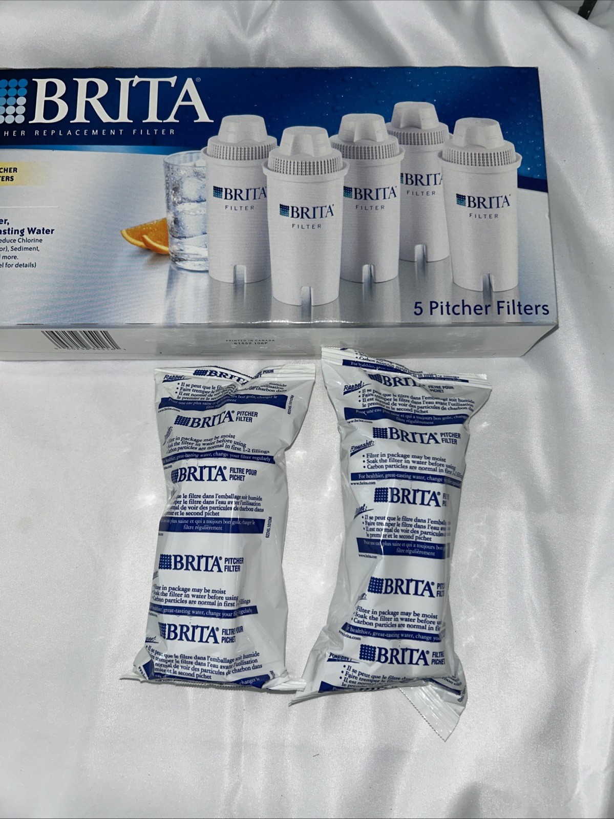 2-Pack Brita Pitcher Replacements Filters Fits All Brita Pitchers 2-Months/40Gal