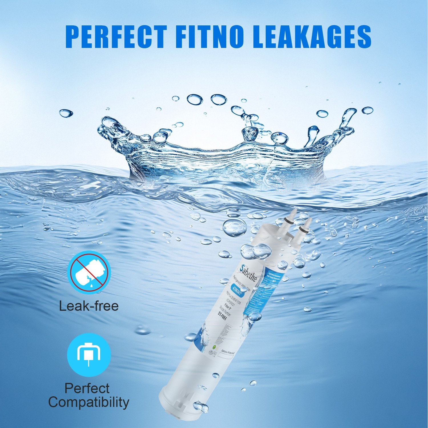 8 pack Refrigerator water filter for KAD3RXD1,WHR3RXD1,W101211416, W10177635