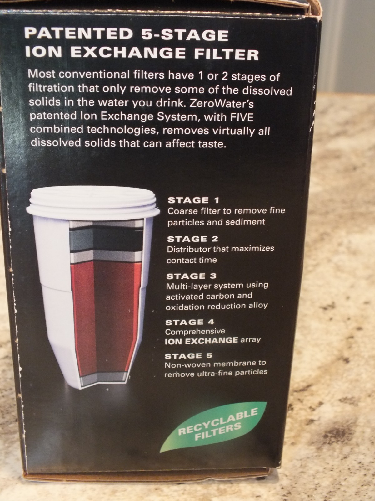 ZeroWater Water Replacement Filter Premium 5-Stage Ion Exchange Tech