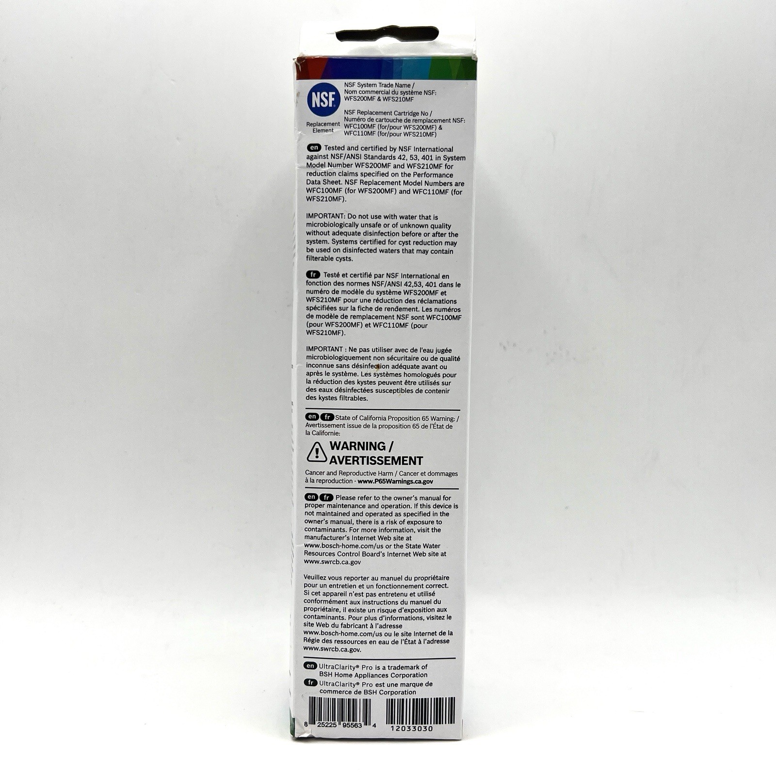 Bosch UltraClarity Pro BORPLFTR50 Water Filter White #WFS200MF/WFS210MF