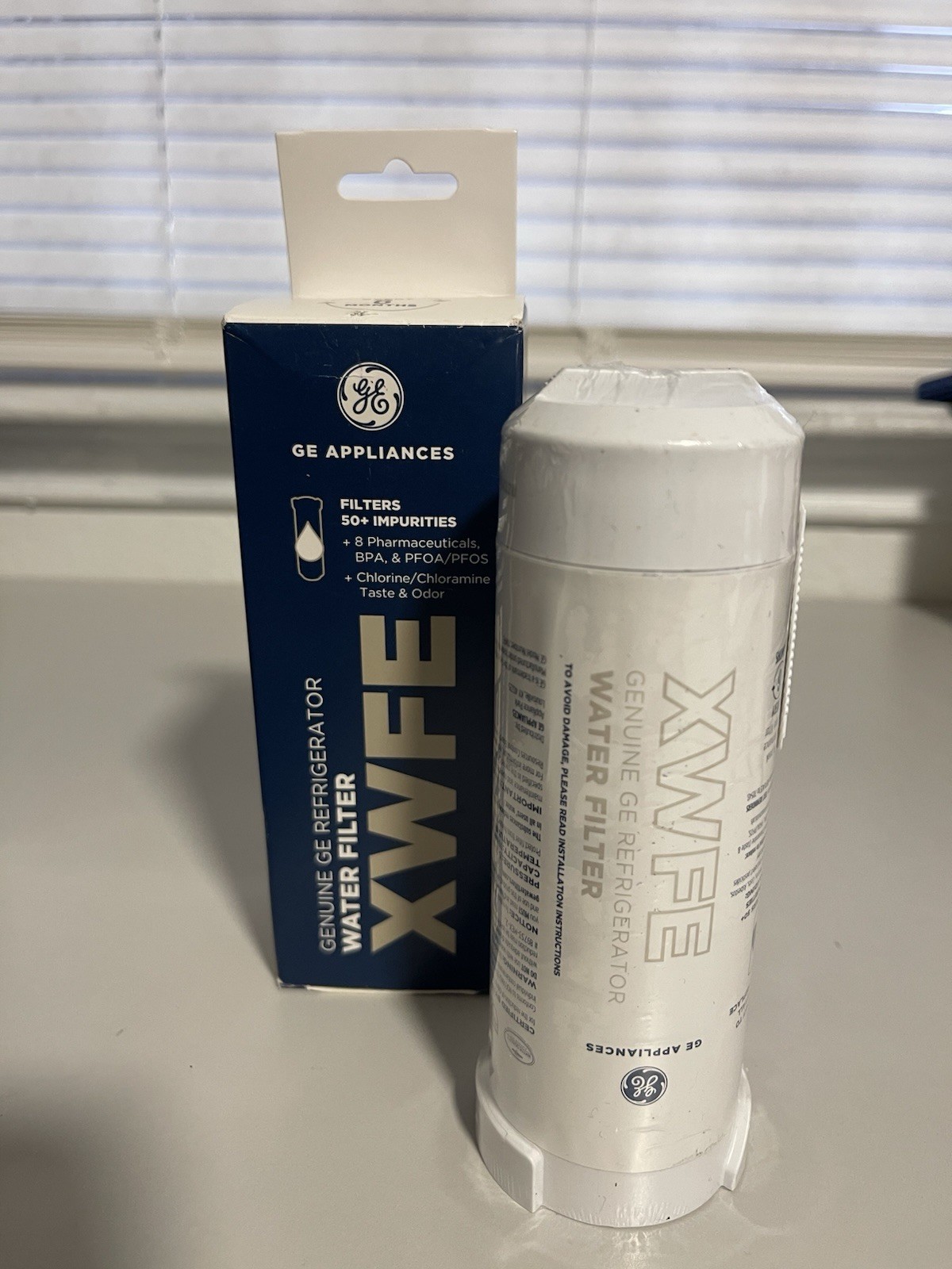 Genuine GE XWFE Refrigerator Filter, New, Sealed, W/ CHIP