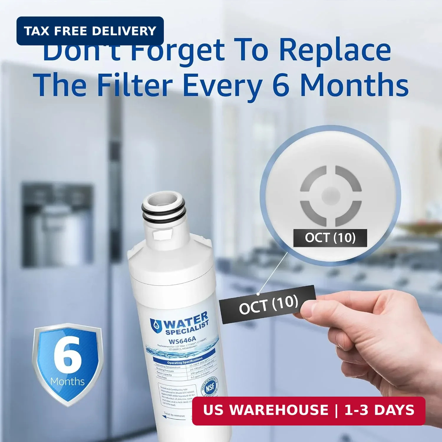 Waterspecialist Replacement for LG® LT1000P®, LT1000PC, ADQ747935, LFCC22426S, L