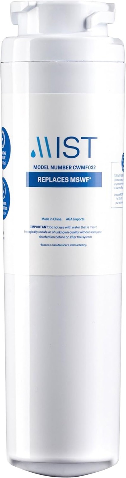 MSWF Refrigerator Water Filter Replacement – NSF Certified & Chlorine Reducing