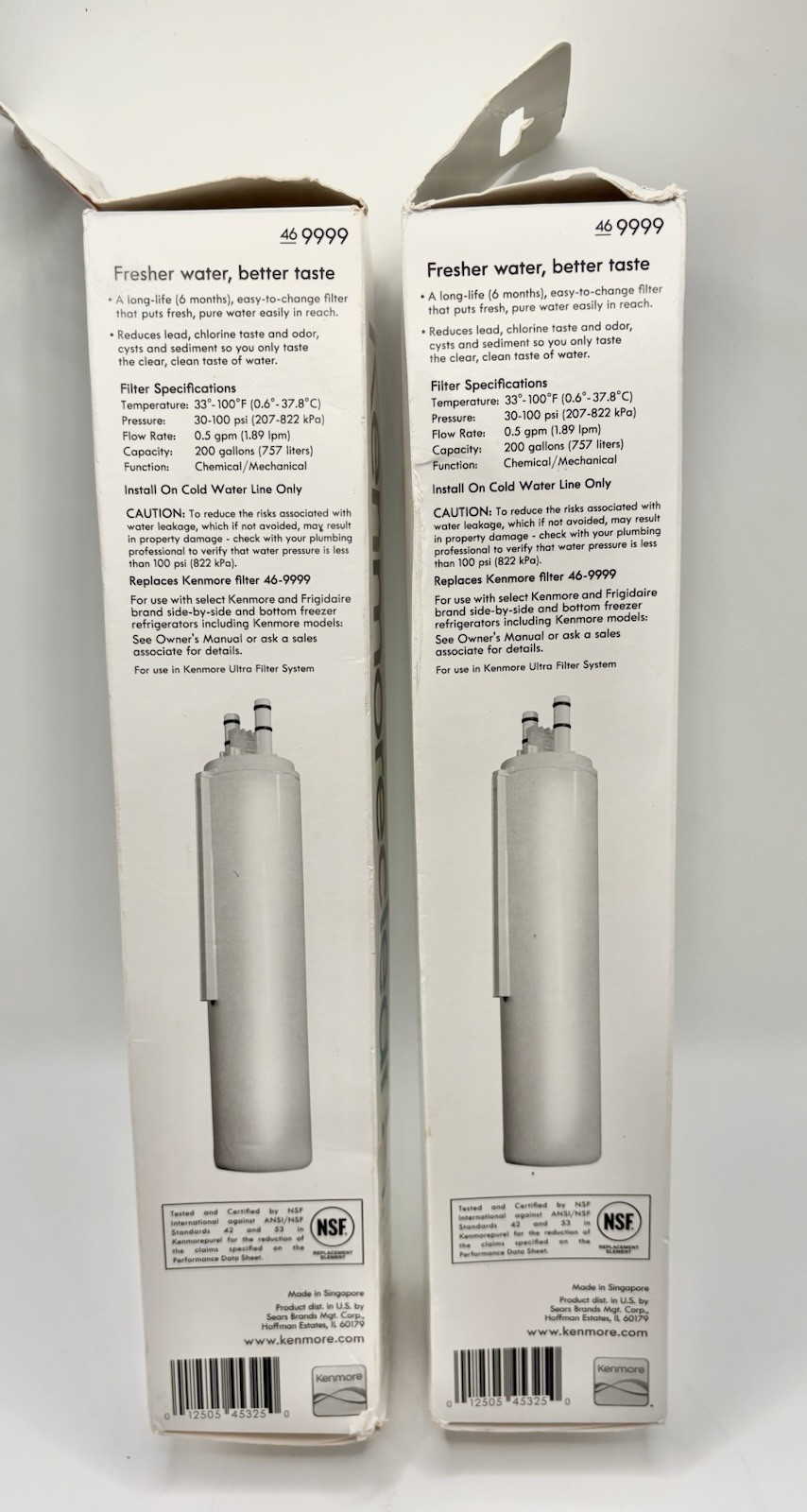2 Pack KenmoreClear 46-9999 Replacement Refrigerator Water Filter~ FREE SHIPPING