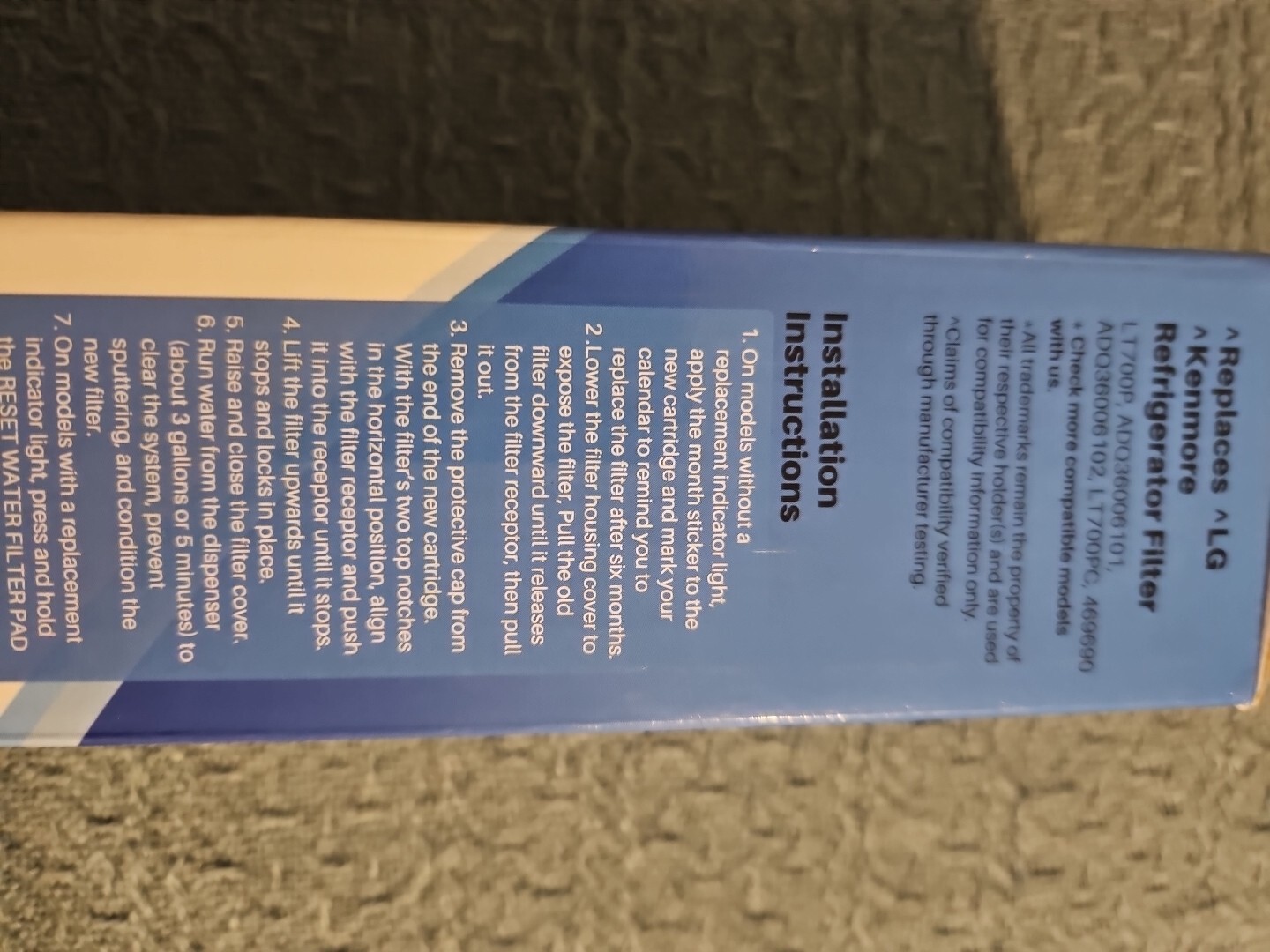 IcePure Refrigerator Water Filter RWF4700A LG Kenmore LT1000P NIB