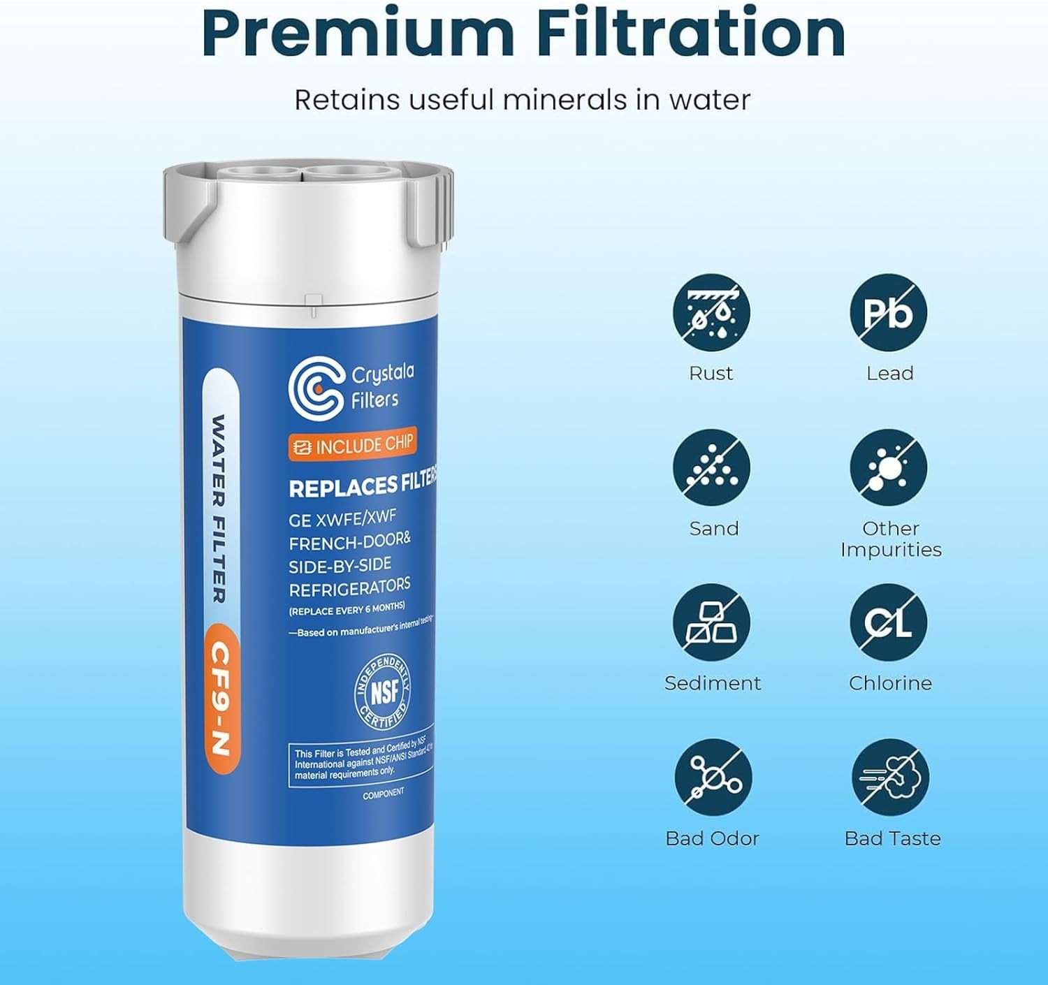 XWFE Water Filter for GE Fridge – 2 Pack