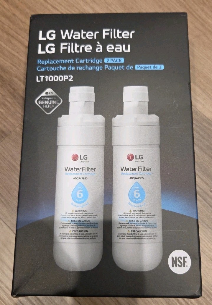 LG LT1000P2 6-Month / 200 Gallon Refrigerator Replacement Water Filter, Reduces