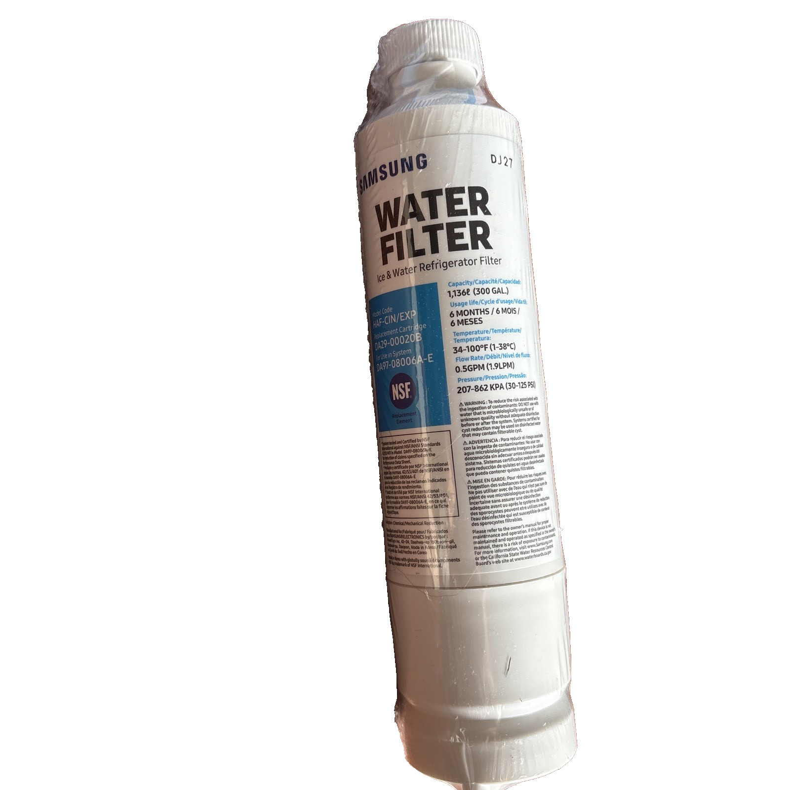 Genuine Samsung DA29-00020B Refrigerator Water Filter HAF-CIN DA97-08006A-E