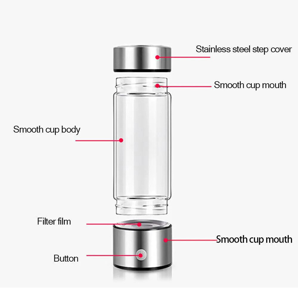 Alkaline Ionizer Maker Bottle Hydrogen Rich Generator Water Anti-Oxidation 2025