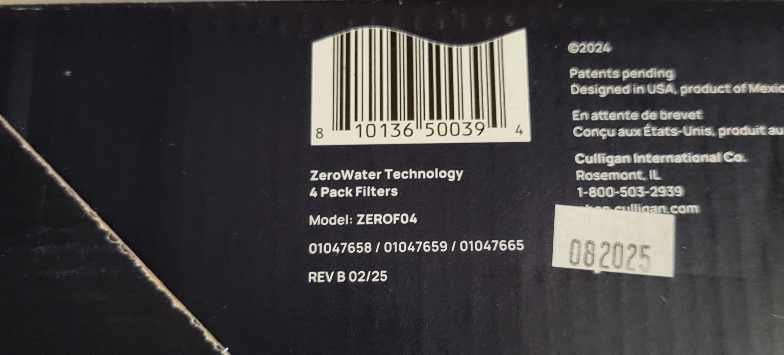 Culligan Zero Water Tech Replacement Filter 4-Pack 5-Stage Advanced Filtration