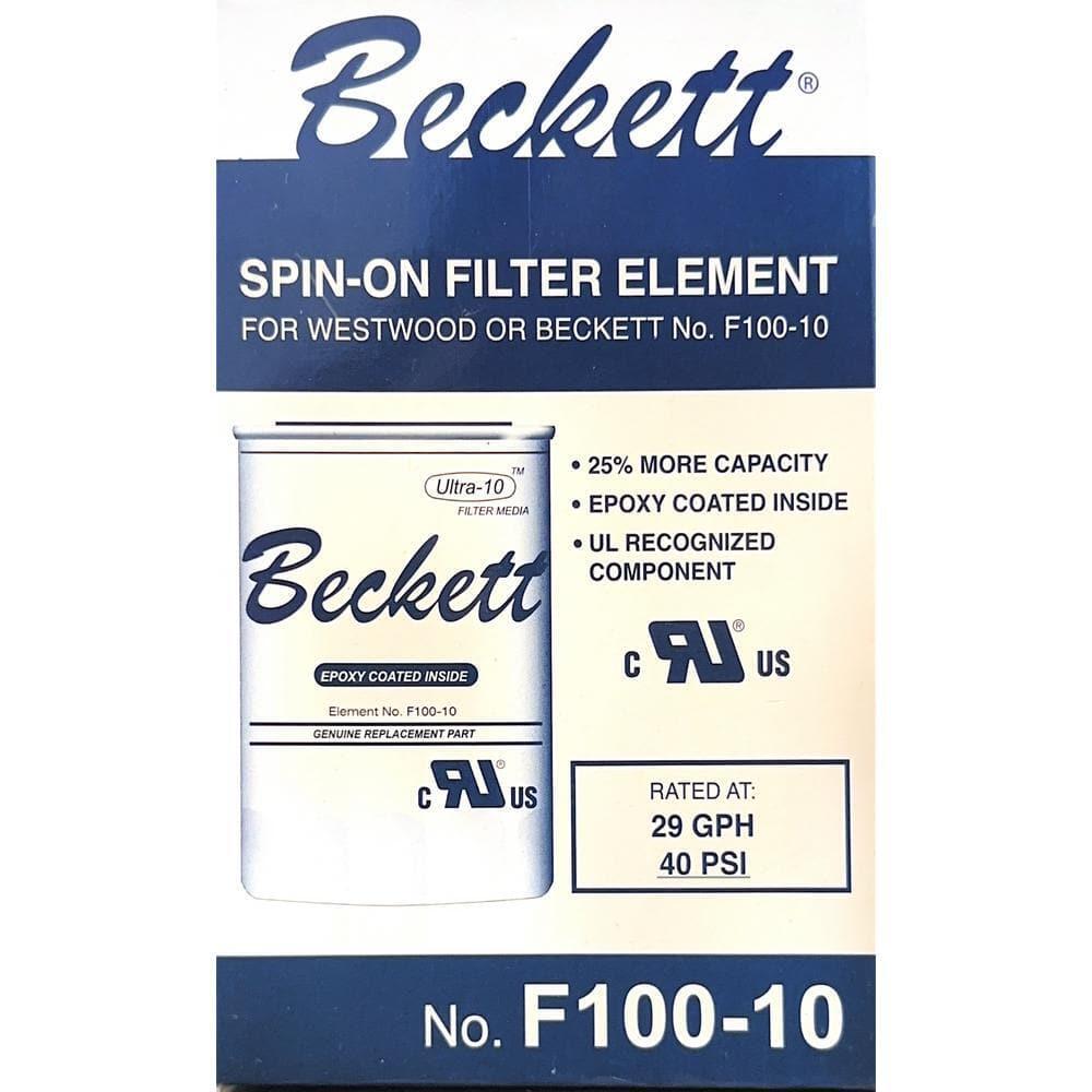 Beckett Replacement Filter F-100 Fuel Oil Spin-on Corrosion-Resistant 1 lb