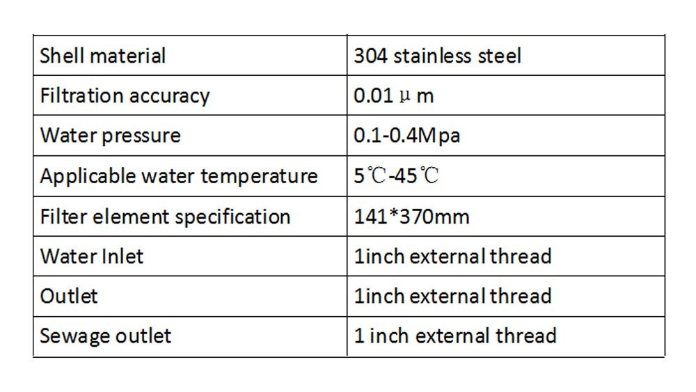Brand New 3500L/h Stainless Steel Ultrafiltration Membrane Filter Water Purifier