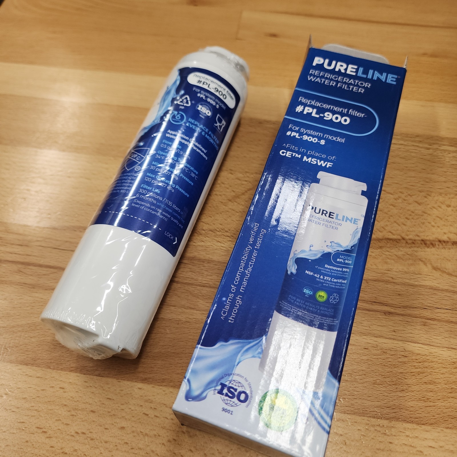 PureLine Refrigerator Water Filter PL-900 for System PL-900-S Replaces GE MSWF