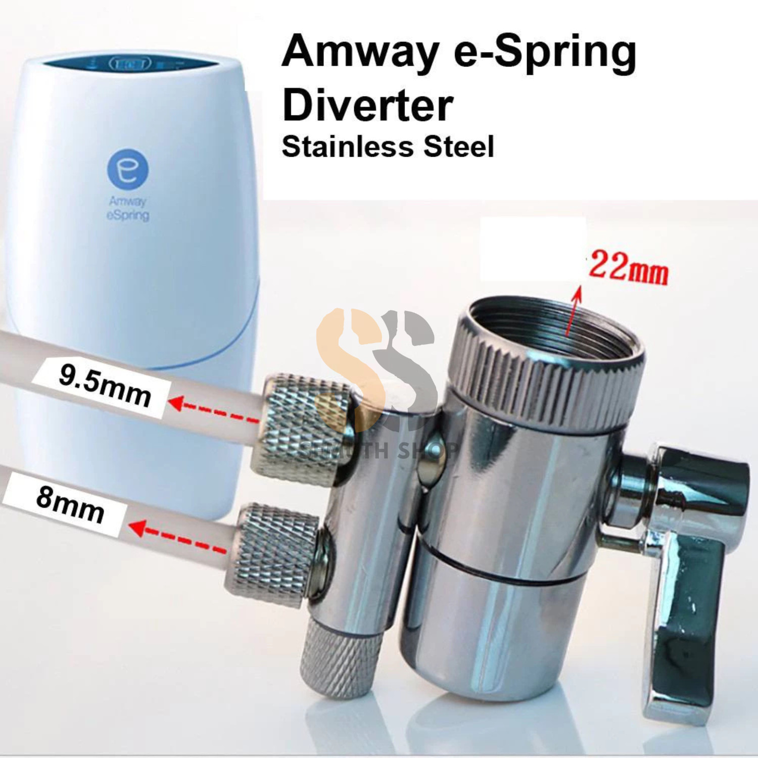 Diverter Valve Spring Amway Two Way Faucet for 3/8″ in & 2.5/8″ tubing out