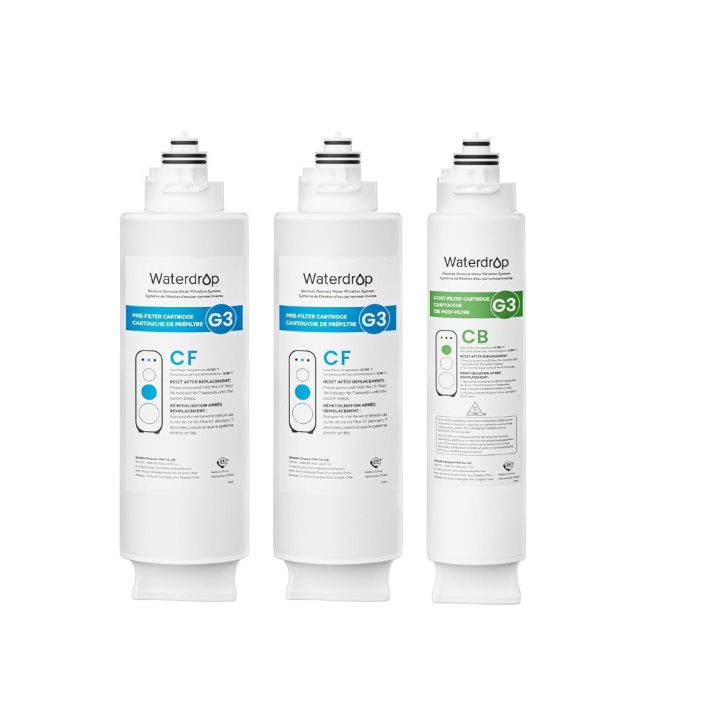 G3-2CFCB Replacement for Reverse Osmosis System 1-Year Combo Pack of 2