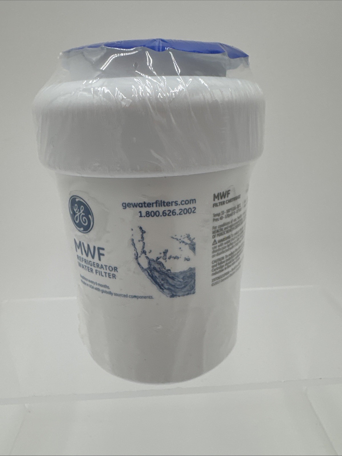 GE Appliances MWF Genuine OEM Refrigerator Smart Water Filter Replacement MWFP