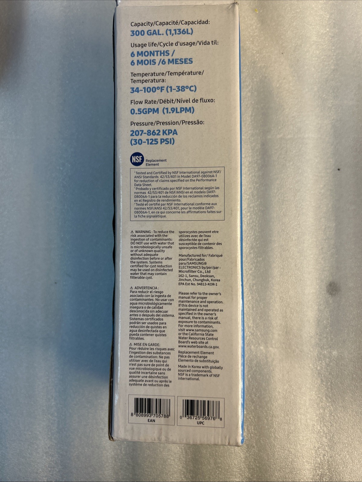 Samsung Water Filter Plastic White DA29-00020B HAF-CIN/EXP. Lot Of 2 Ea See Note