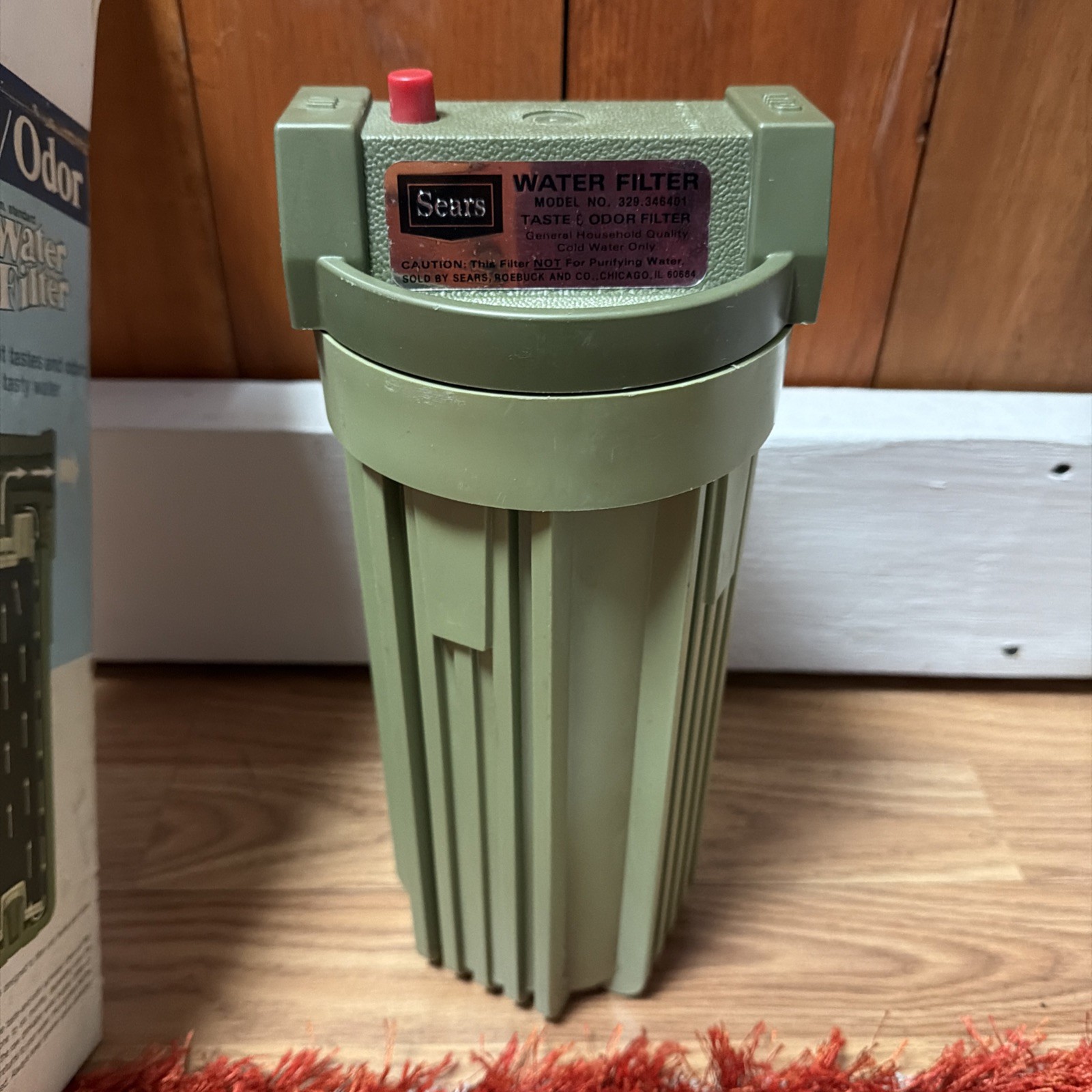 Vintage SEARS 12-Inch Standard WATER FILTER 42-3464 Avocado Green