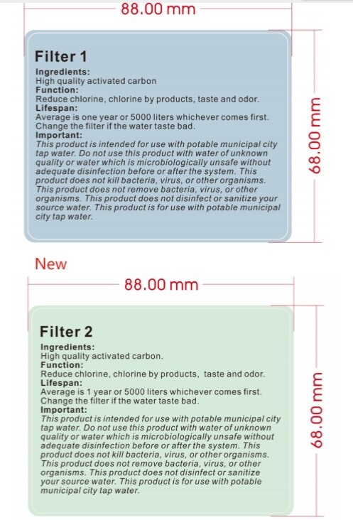 GAC+ACF Bawell 2195 alkaline water ionizer inside filters