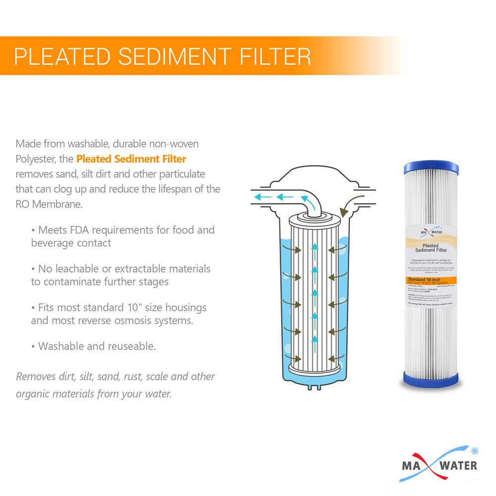 Max Water All Clear 3 Stage Whole house Home water filter Sediment Carbon Filter