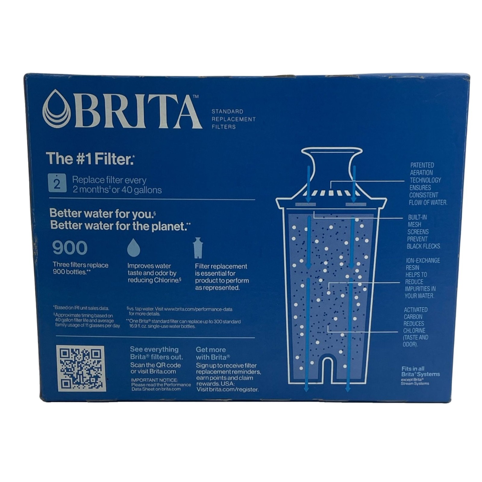 Brita Standard Replacement Filters for Pitchers and Dispensers 3-Count Box 3 Pac