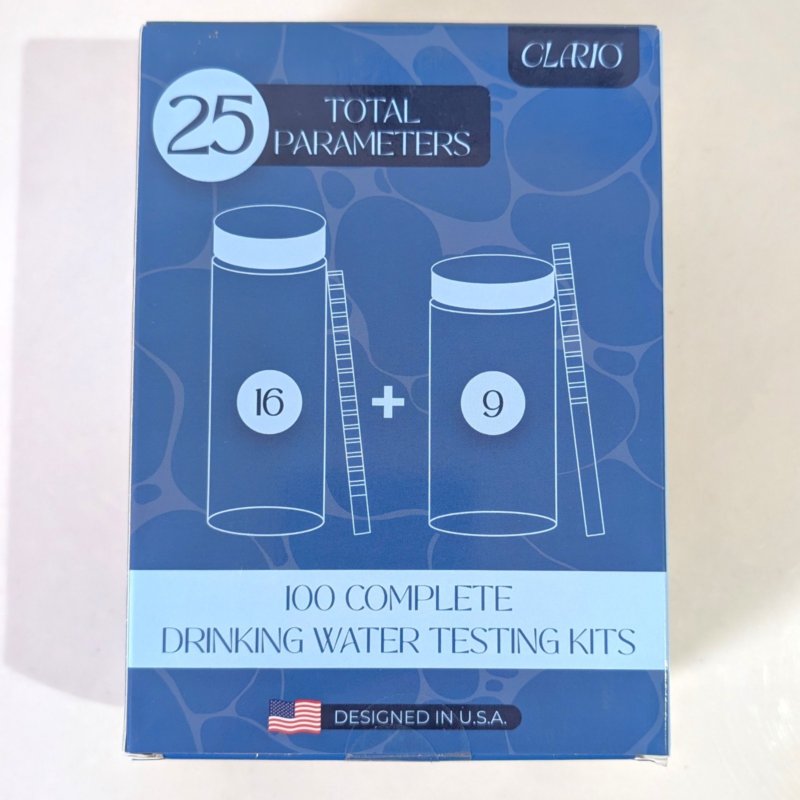 Clario 25 in 1 Water Tester for Drinking Water Test Strips Exp 11/10/2026
