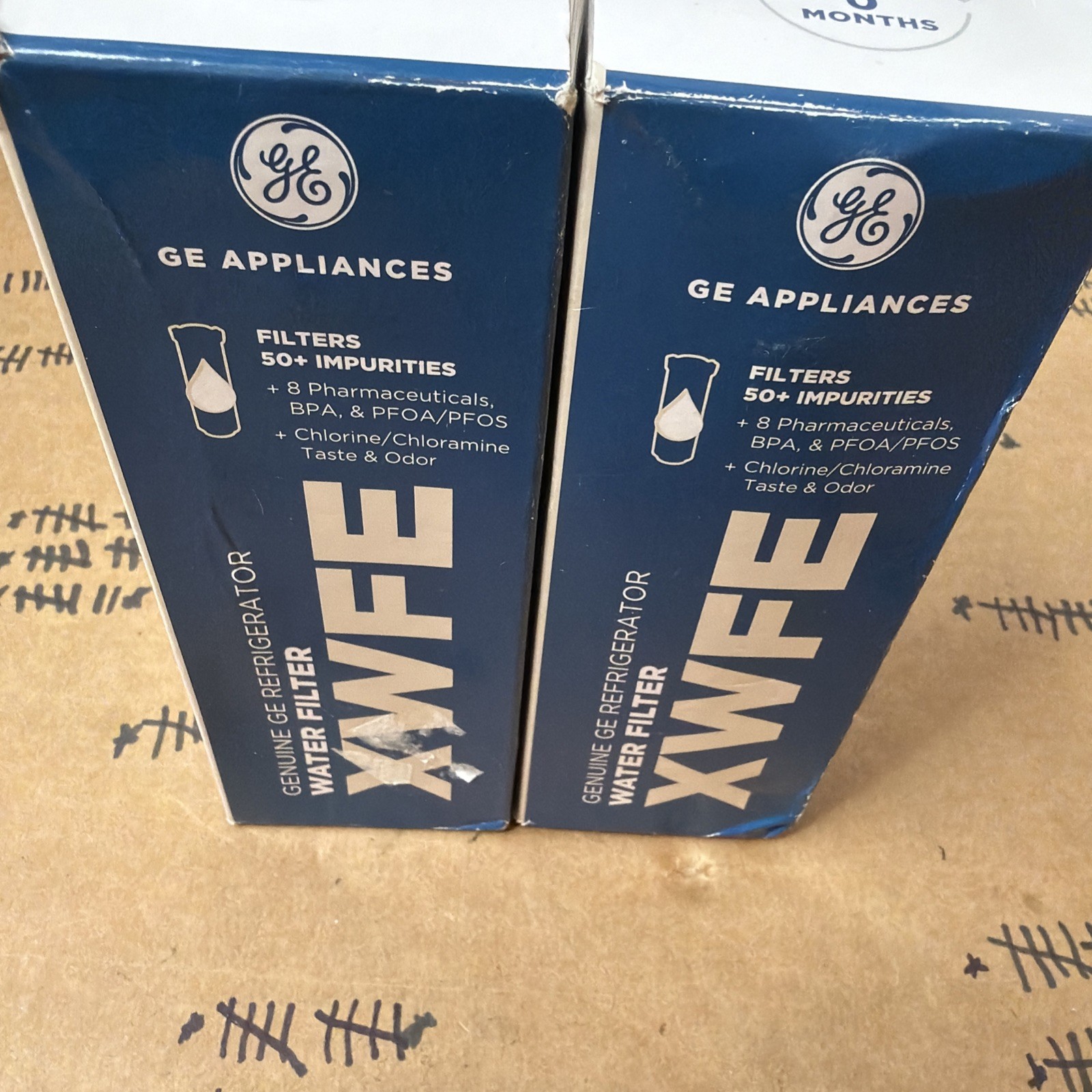 2 Genuine GE XWFE Refrigerator Water Filters New (SEALED) Authentic OEM 1 Year