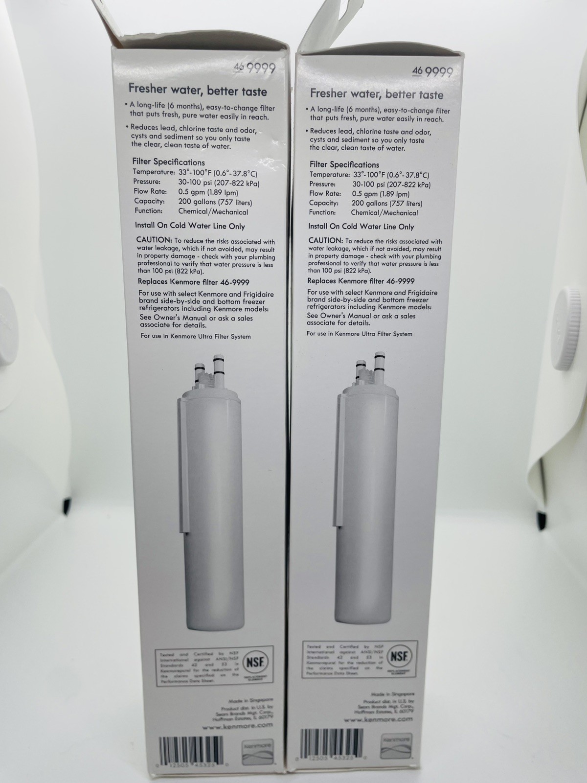 2 Pack For Kenmore 46-9999 9999 Replacement Refrigerator Water Filter
